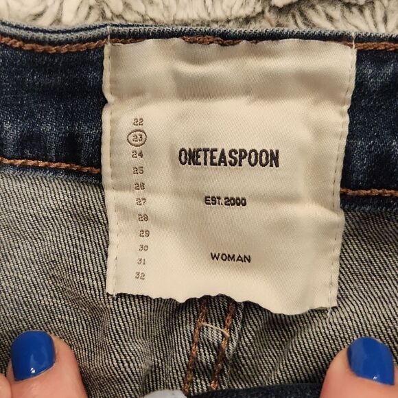 One teaspoon distressed superstar 2020 high waisted mini skirt size 23! - Picture 5 of 15